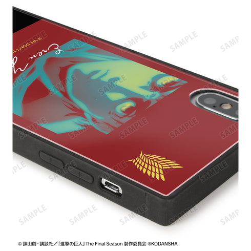 『進撃の巨人』エレン paleful スクエア強化ガラスiPhoneケース【202405再販】